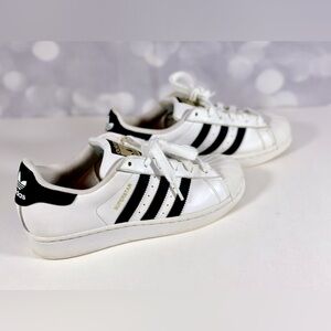 Adidas Originals Superstar Sneakers, White, Big Kids 4.5